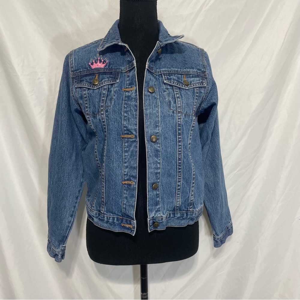 Disney Princess Jean Jacket Girls Cinderella Belle Sleeping Beauty Large youth